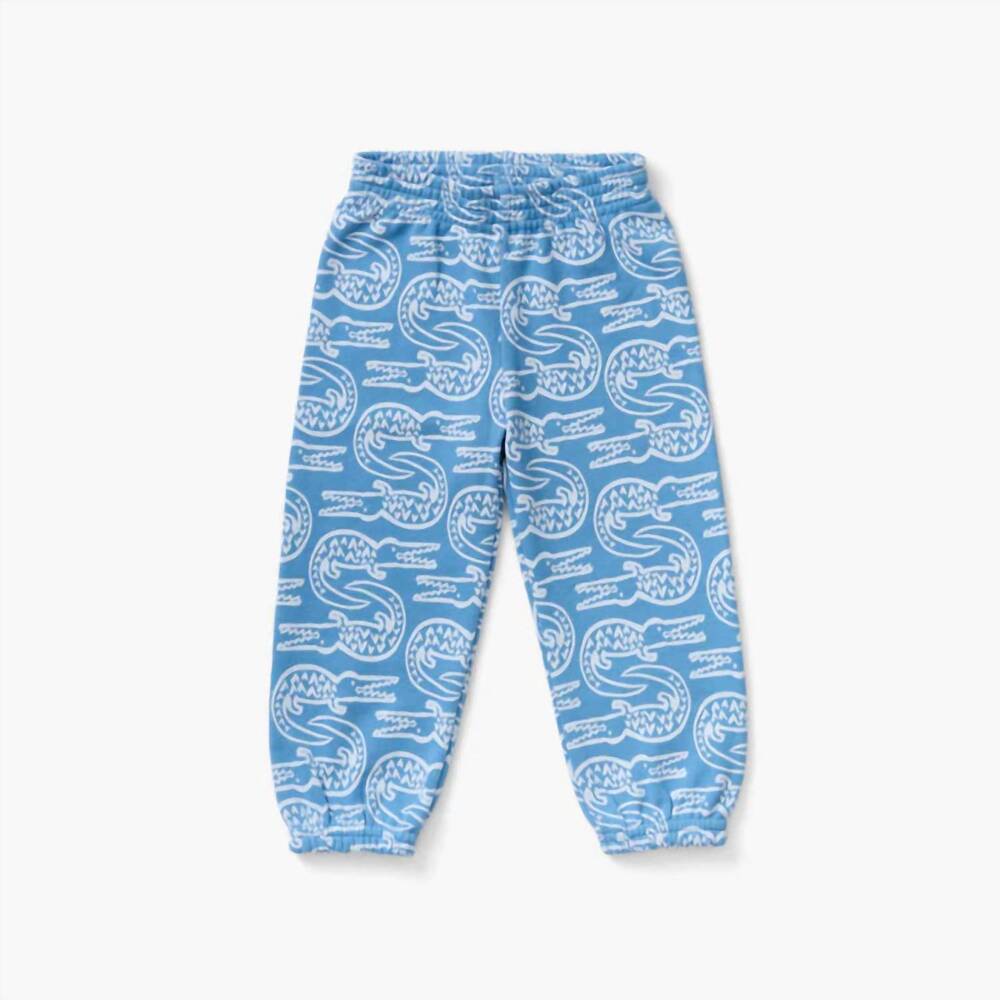 NEW LEWIS boy's alligator sweatpants in blue